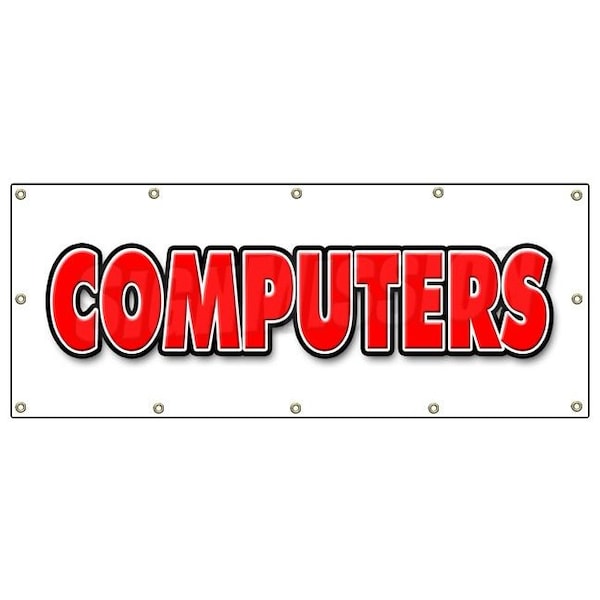 COMPUTERS BANNER SIGN computer repair signs tech virus fix computer
